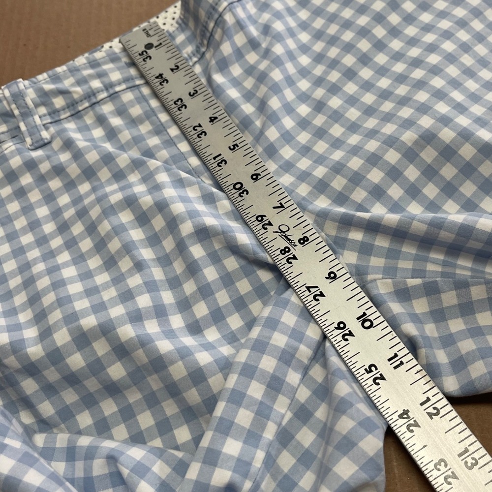 Talbots Women's Petite Size 4P Blue Gingham Perfect Crop Coastal Chinos Beach - Picture 11 of 15